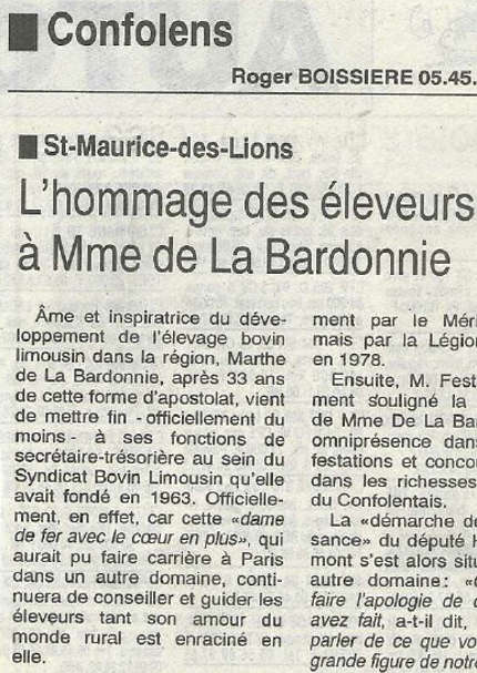 Hommage à Marthe 1996