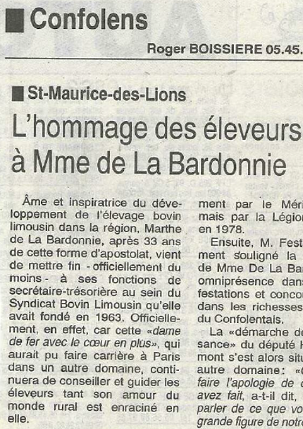 Hommage à Marthe 1996